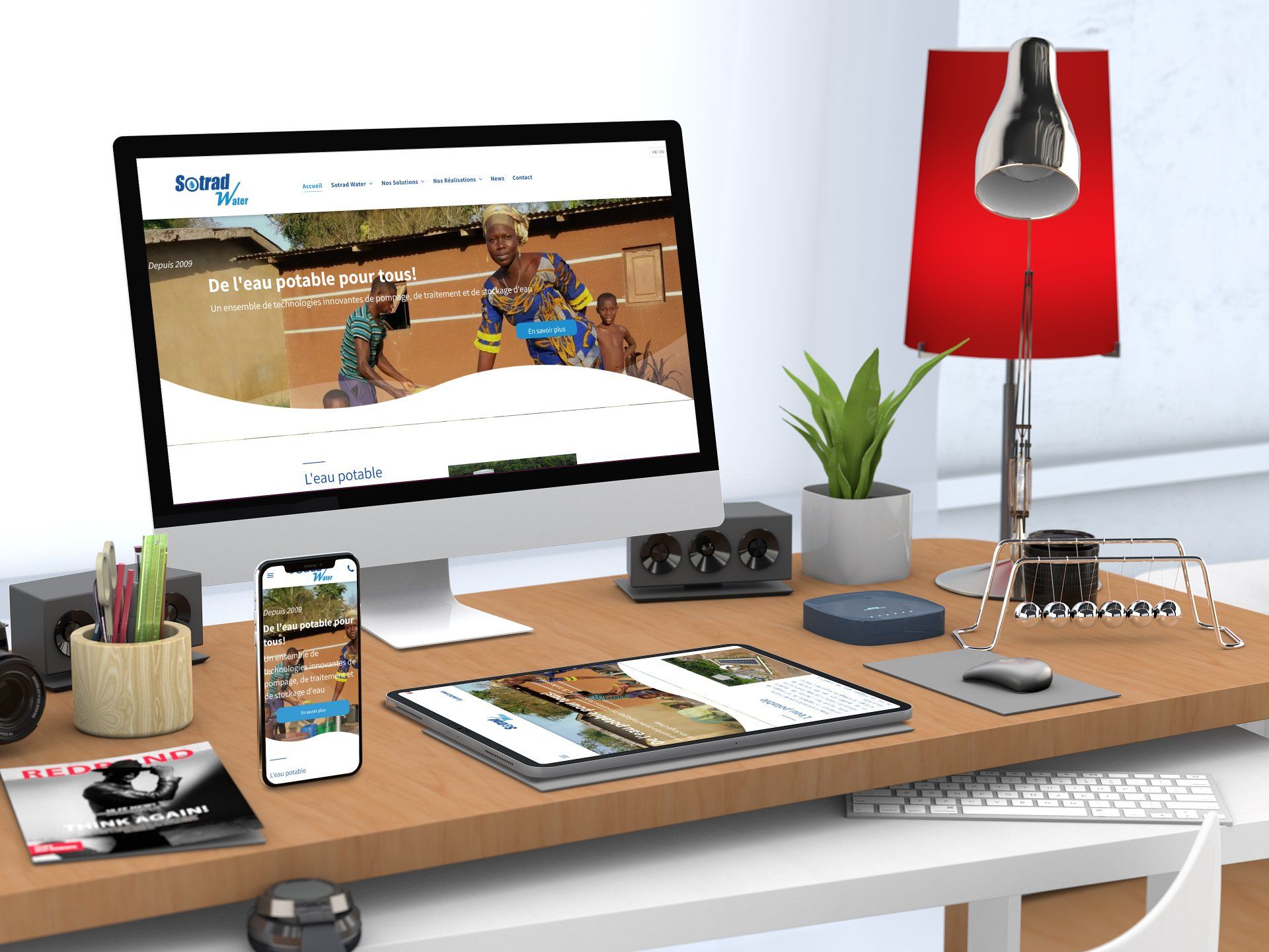 VERSUS Communication site internet SotradWater Nivelles