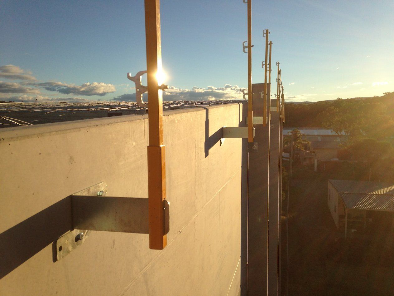 Installing Safety Fence — Roof Safety Systems in Hunter Valley, NSW