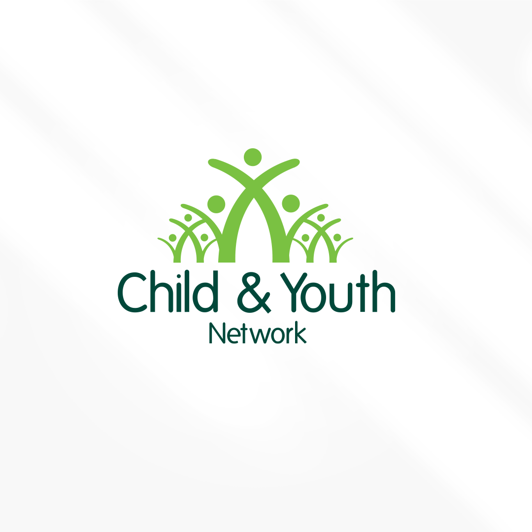 The logo for the child and youth network shows a group of people standing next to each other.