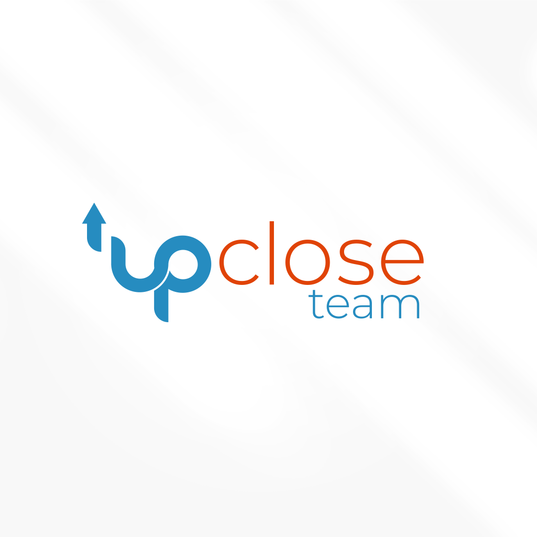 A logo for a company called upclose team