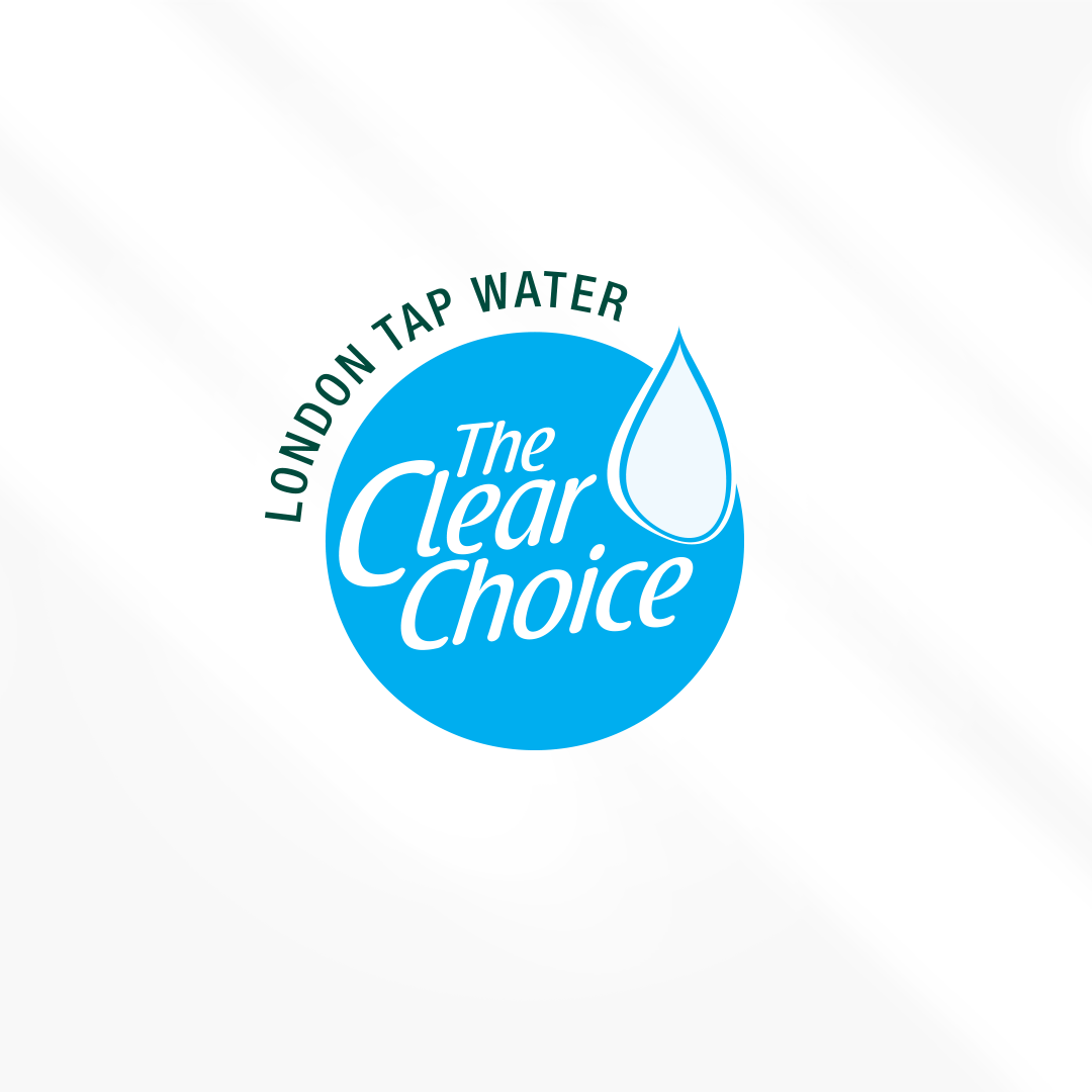 A logo for the london tap water clear choice