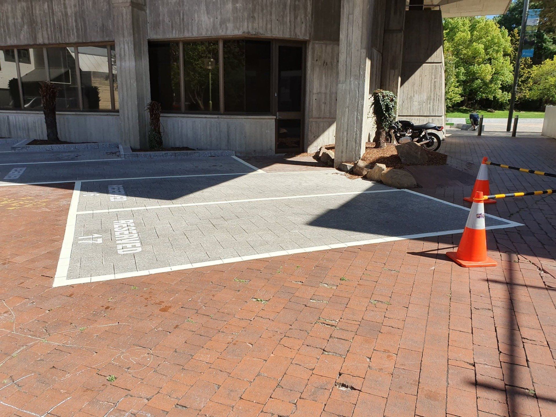 handicapped pavement sign