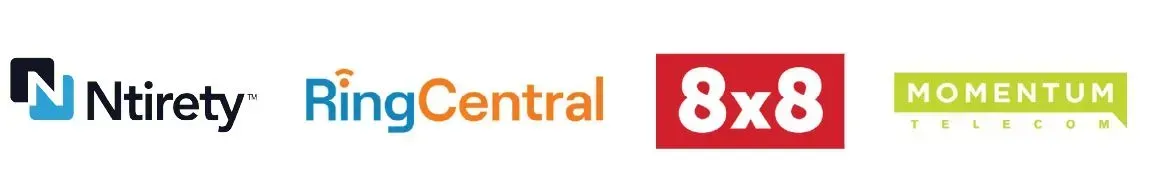 A blurred image of a ringcentral logo