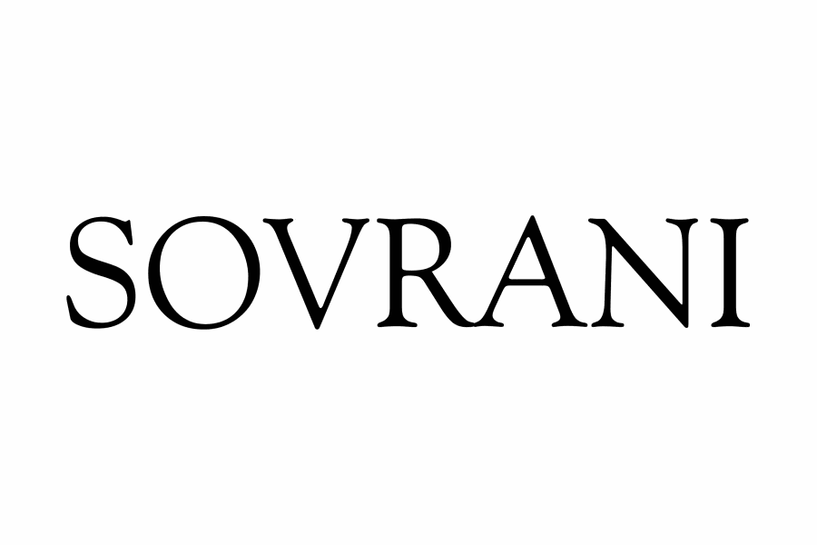 SOVRANI in carattere serif nero.