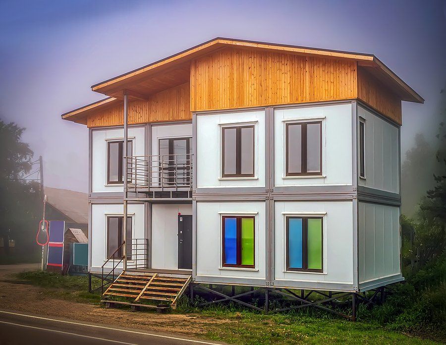 two story container home