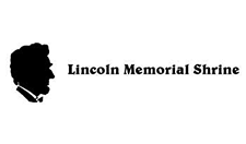 A black and white logo for the lincoln memorial shrine.