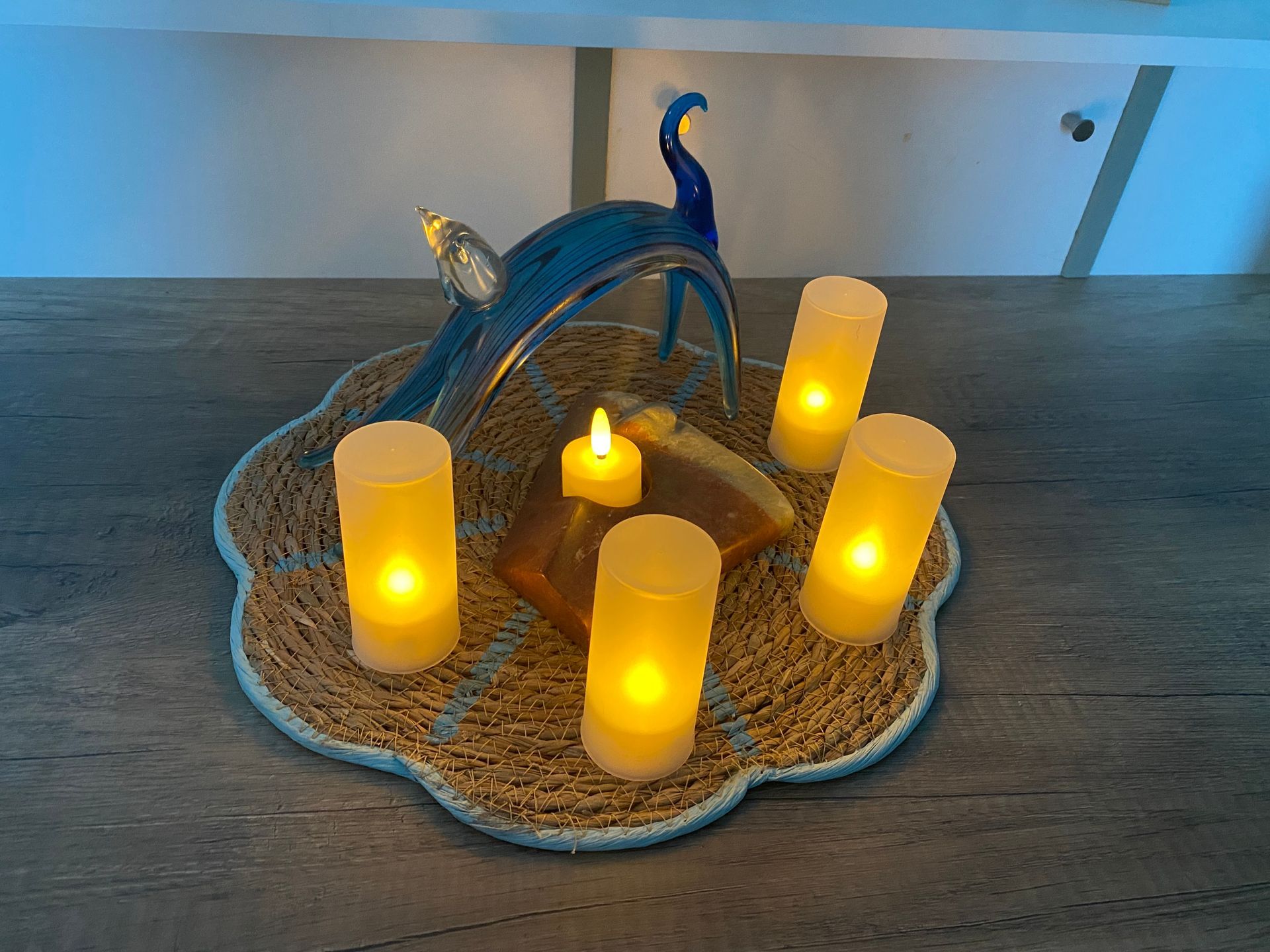 kaarsen in massagekamer