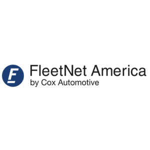 FleetNet America logo: Blue and white "F" in a circle, text "FleetNet America by Cox Automotive."