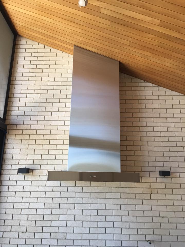 Rangehood with Custom Stainless Steel — Brisbane, QLD — Rangehood Installation and Ducting Services Pty Ltd