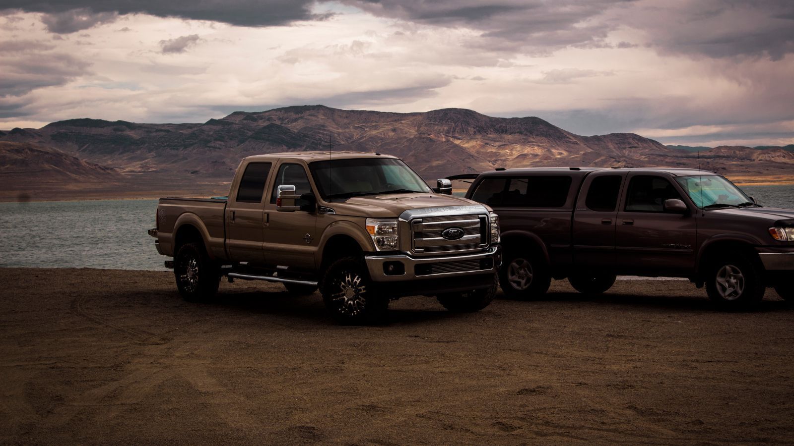 Driving on a desert highway in Phoenix Arizona