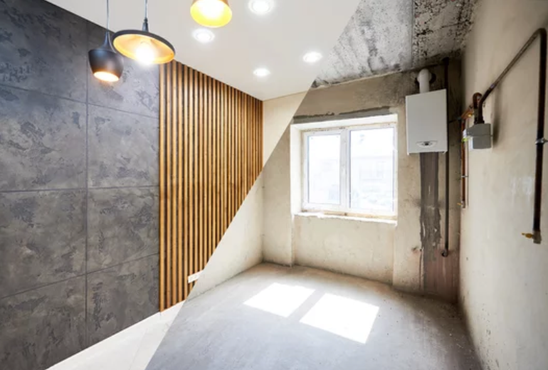 Kitchen renovation before and after