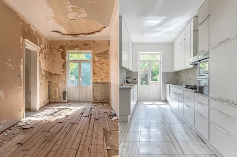 Before and after comparison