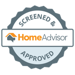 The logo for home advisor is screened and approved.