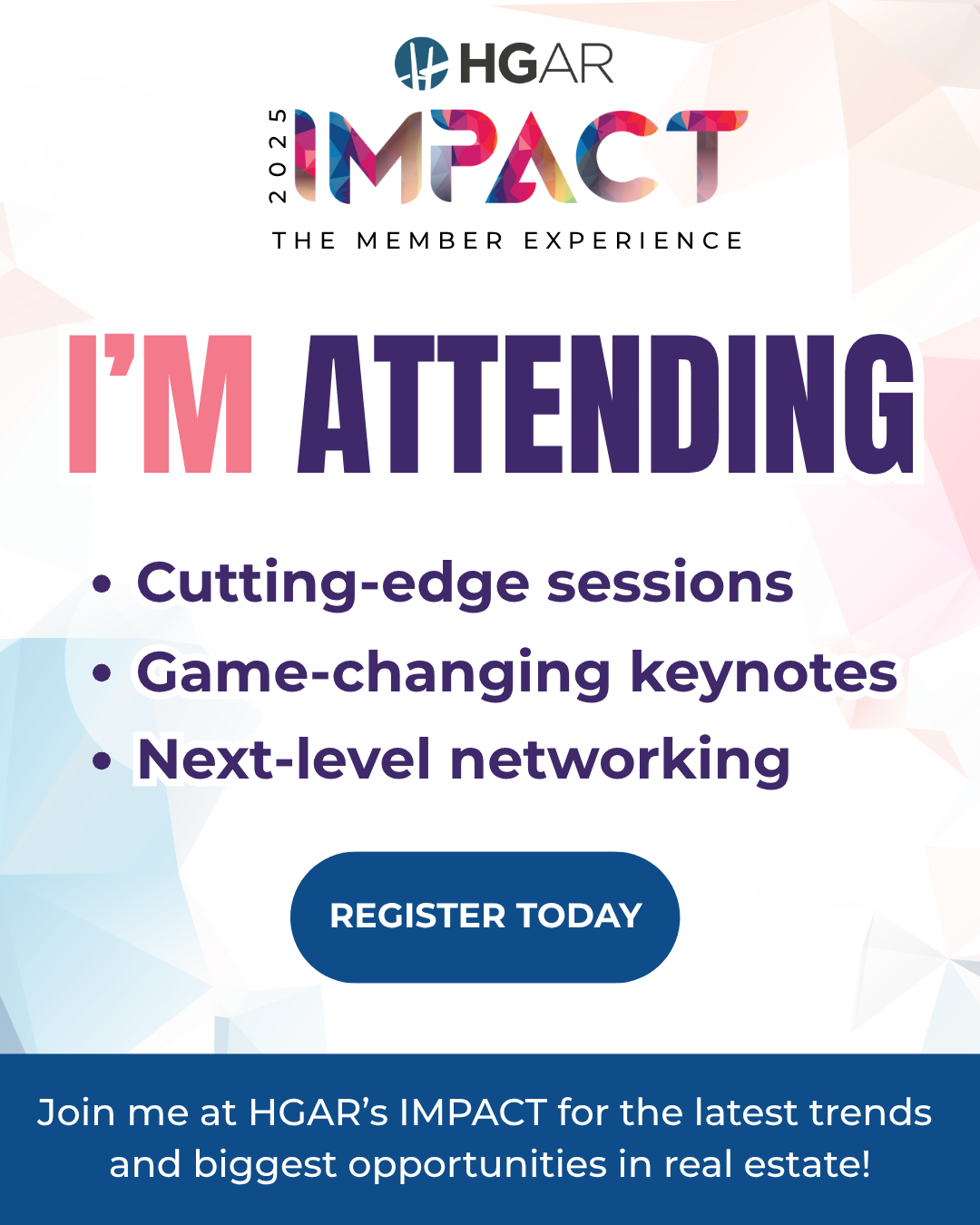 Promotional graphic for Instagram for Attendees attending HGAR's event IMPACT: The Member Experience