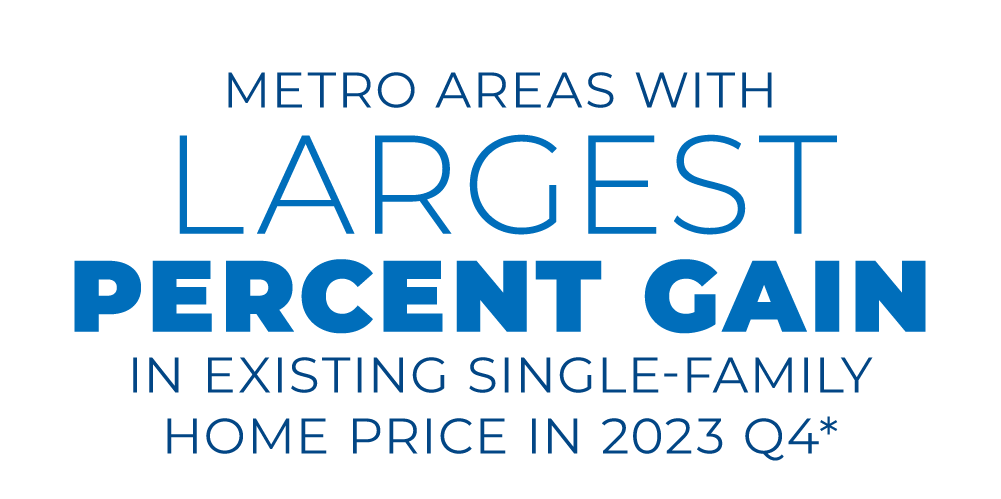 NAR: More Than 85% of Metro Areas Posted Home Price Gains in the Fourth Quarter of 2023