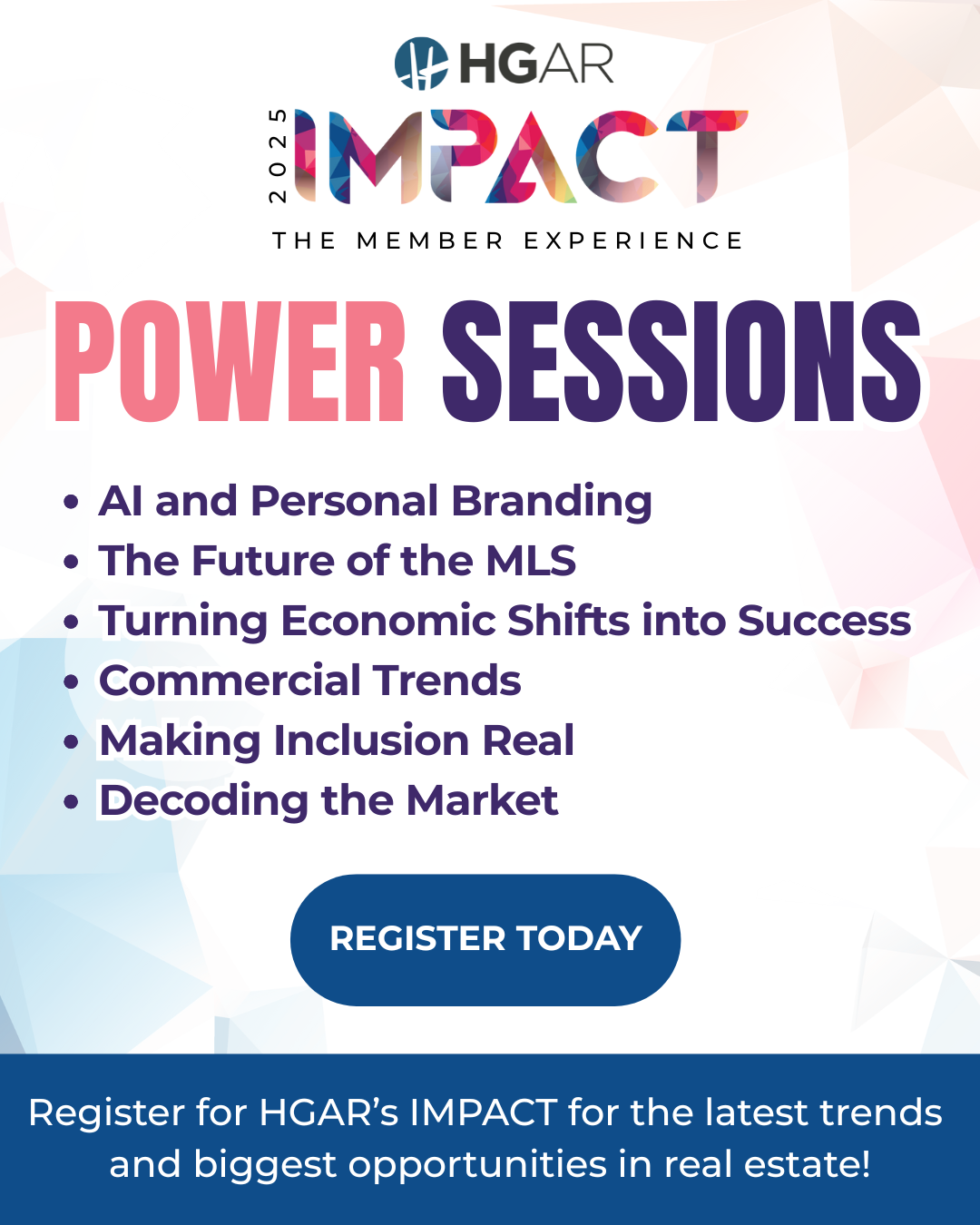 Poster for HGAR's IMPACT event with 