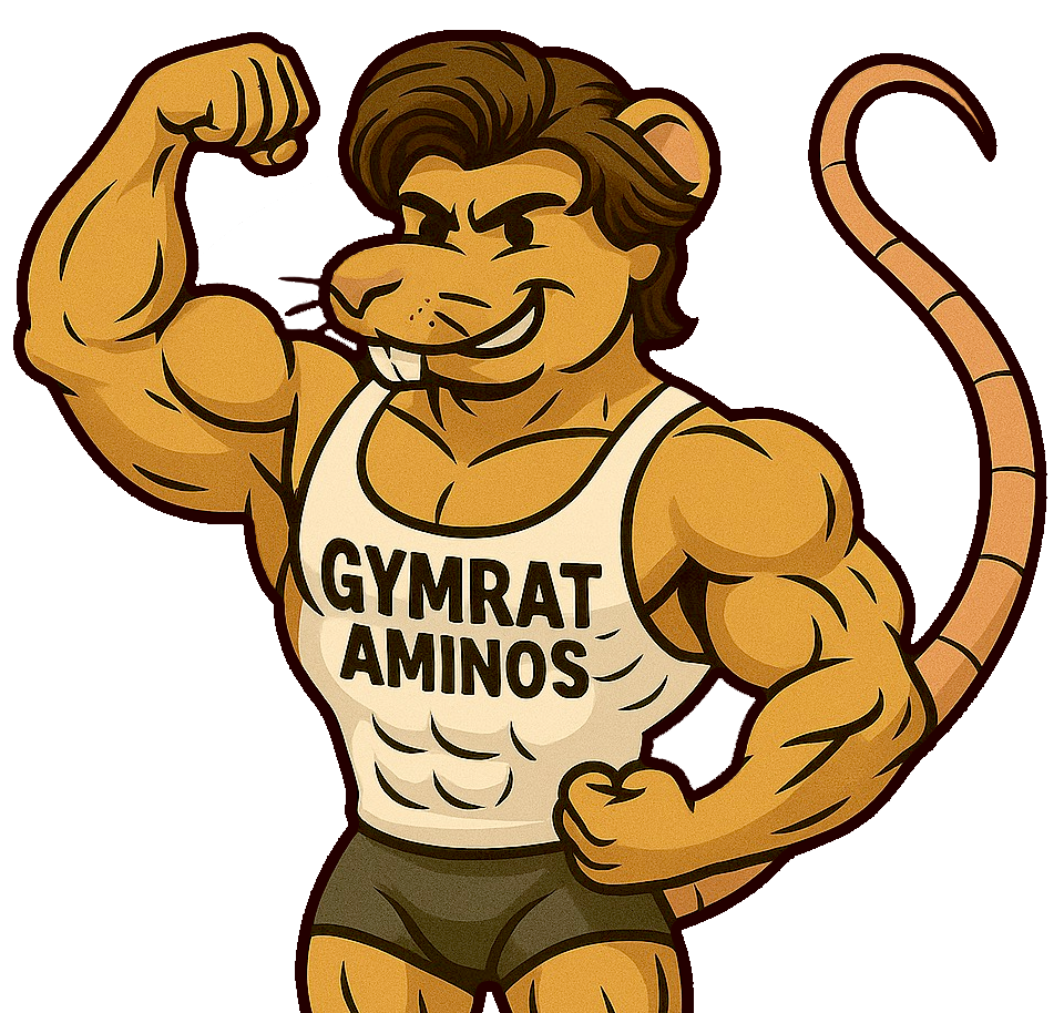 Muscular rat flexing; wears tank top 