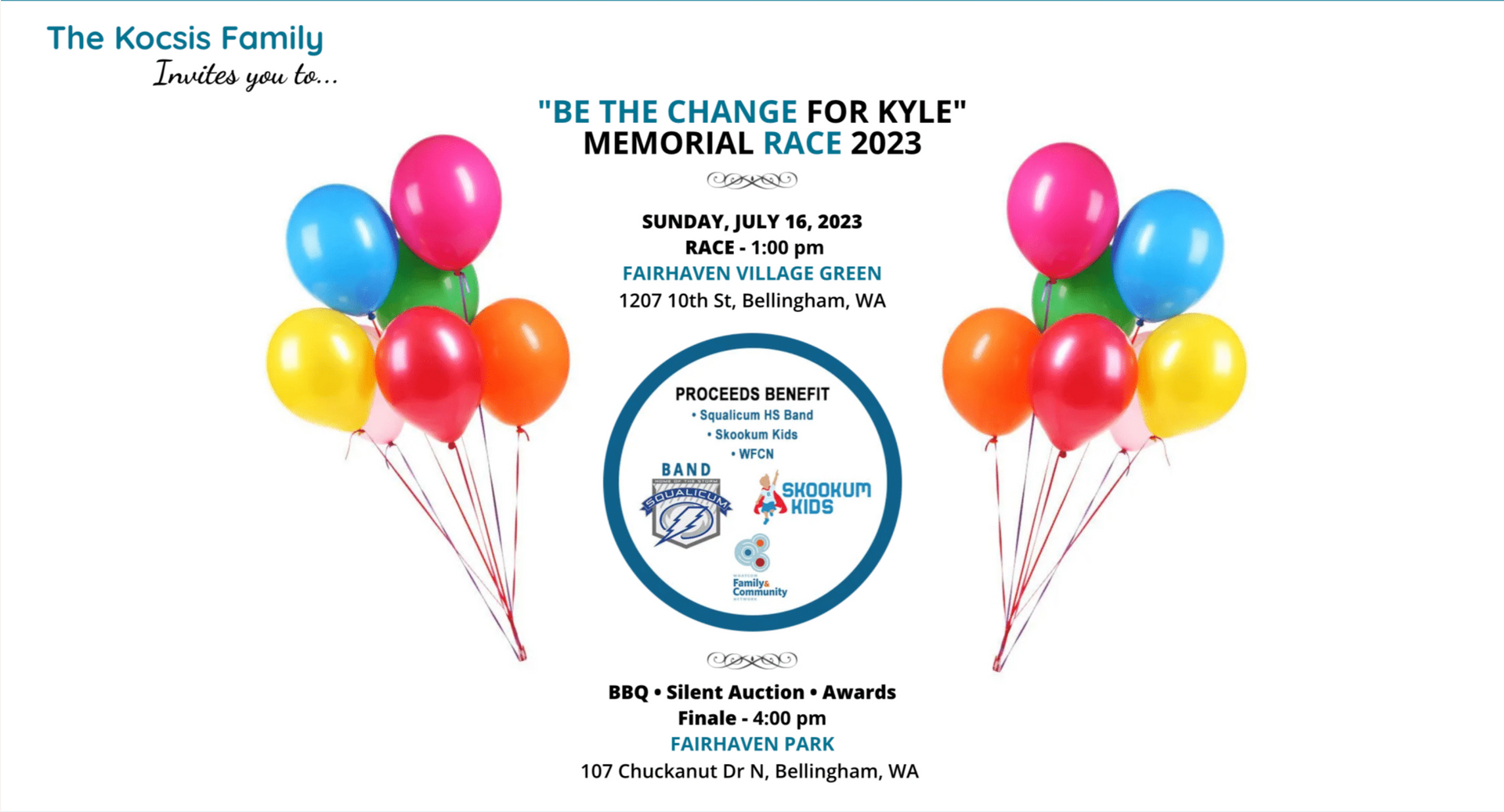 BE THE CHANGE FOR KYLE MEMORIAL RACE INFORMATION