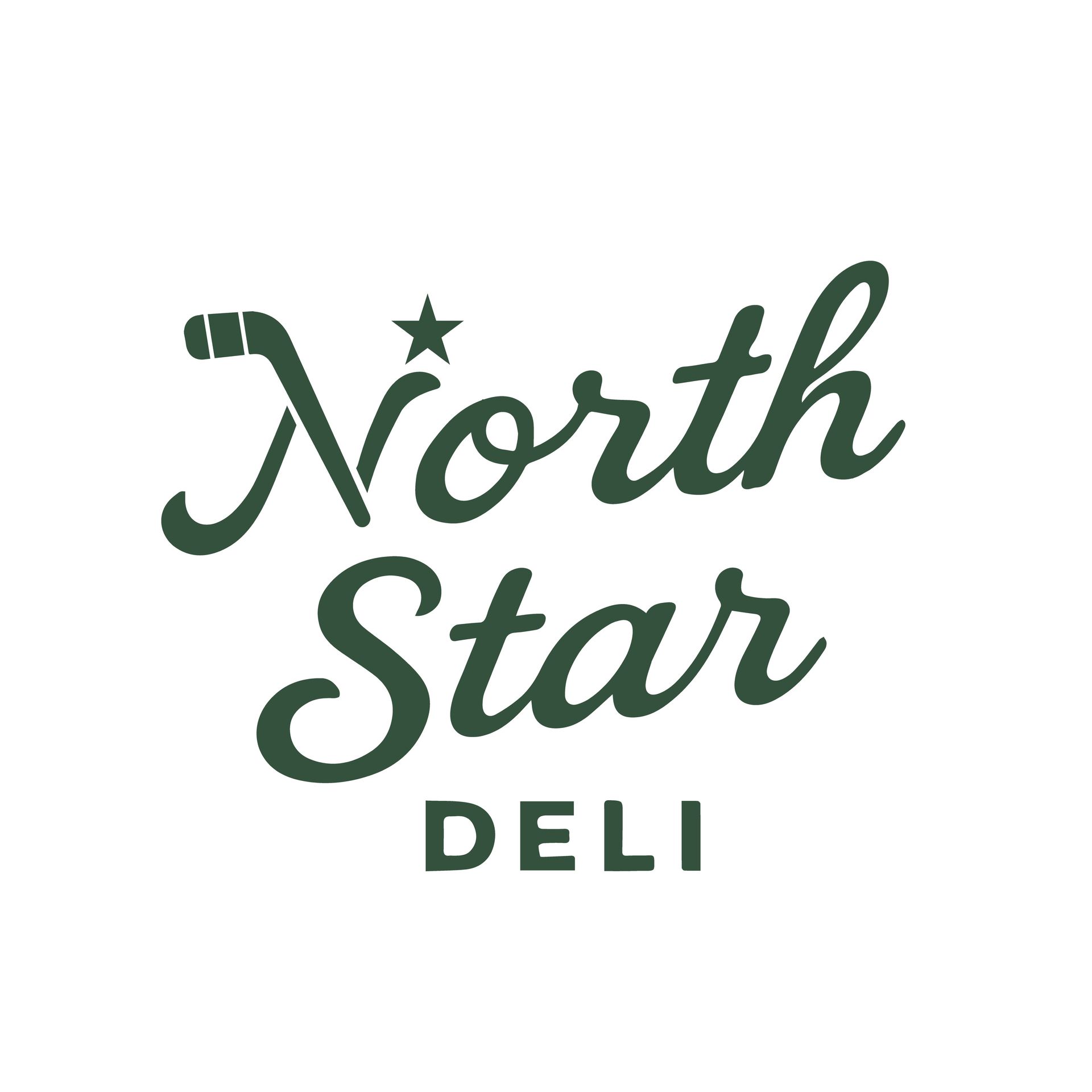The north star deli logo is a serious sandwiches where tradition lives on.