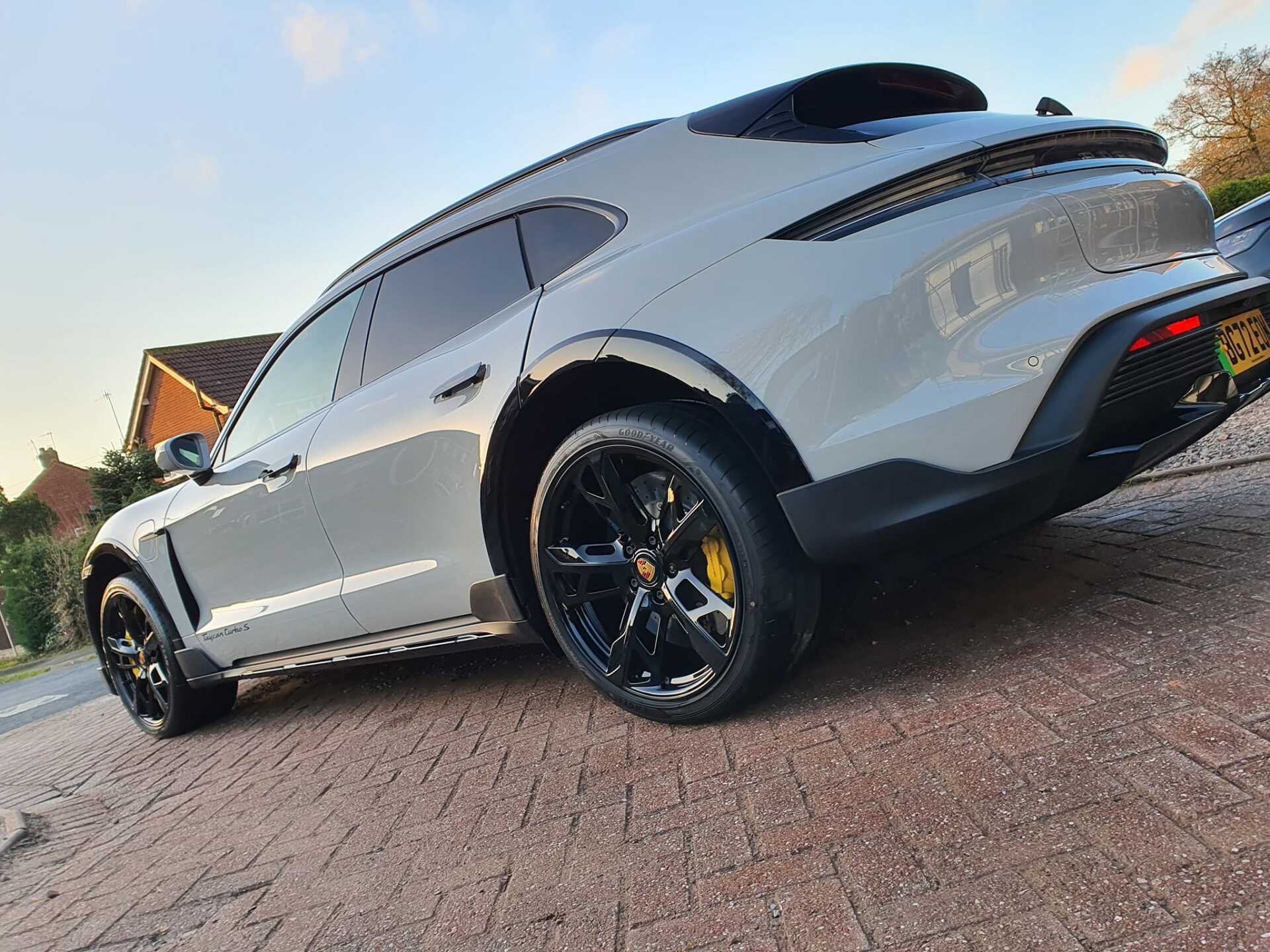 Porsche Taycan Turbo S booked in for Insection Detail @topmarqsdetailing