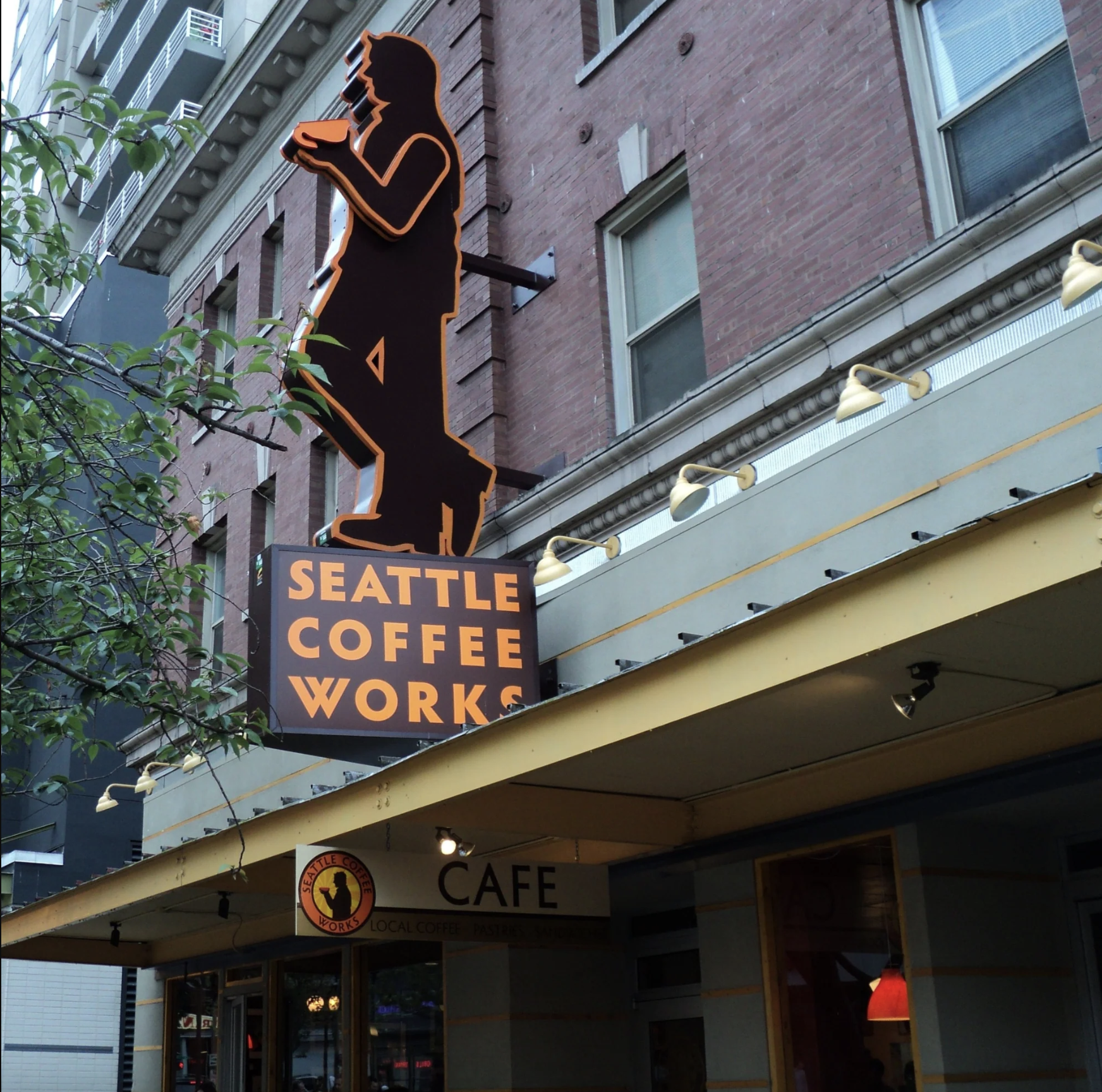 Seattle Coffee Works Sign