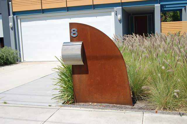 A mailbox with the number 8 on it