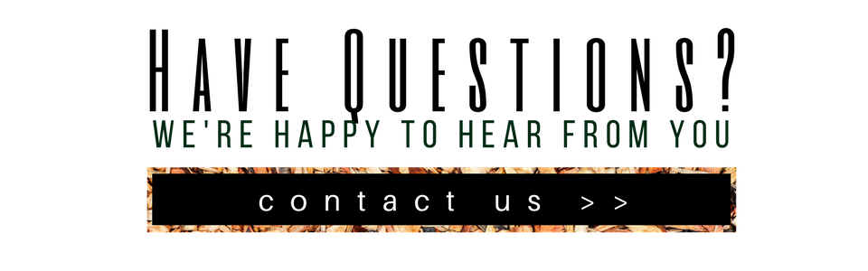 Banner reading “Have Questions? We’re happy to hear from you” with a “contact us >>” button.