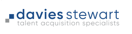 Davies Stewart logo: text, talent acquisition specialists, blue and gray squares.
