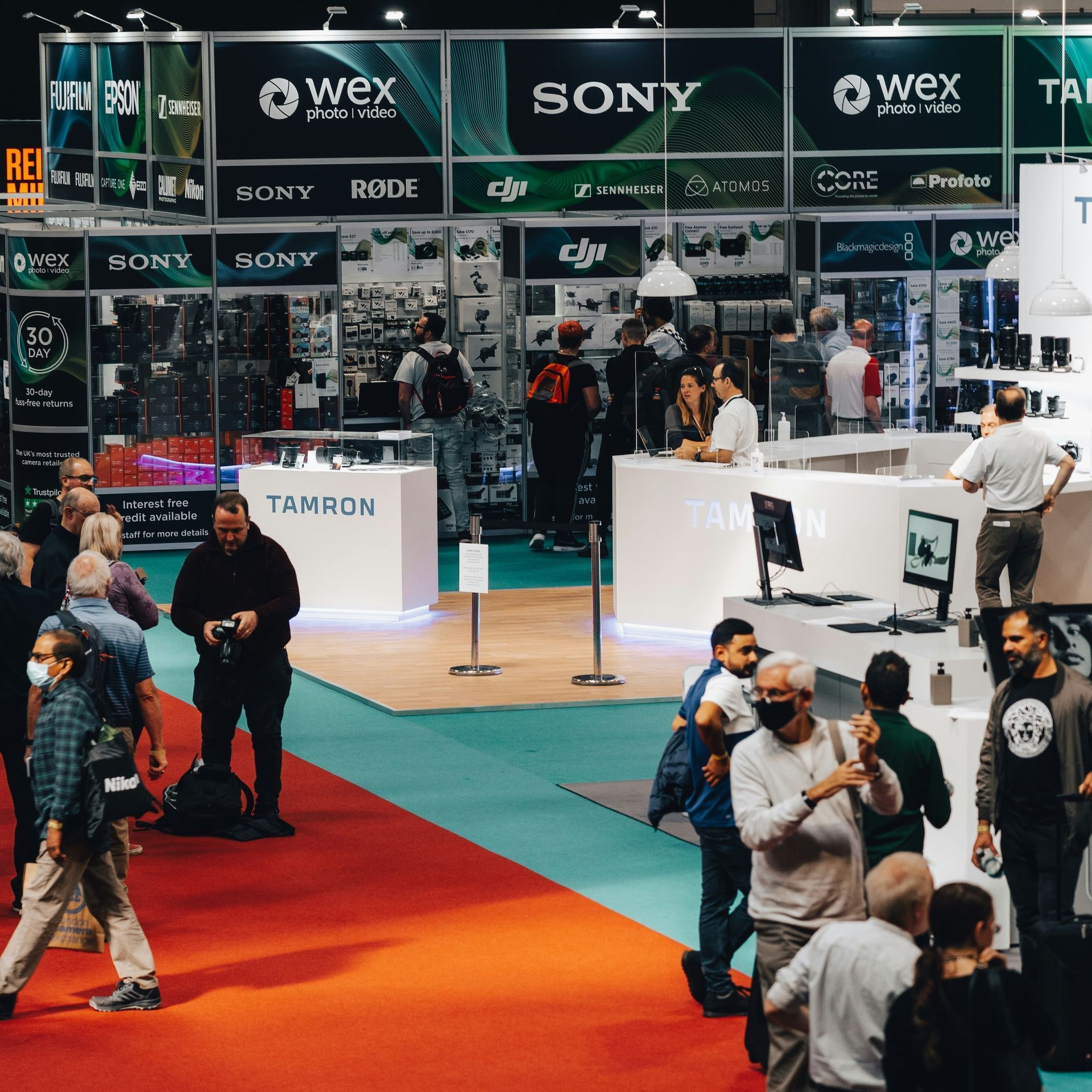 people at an exhibition