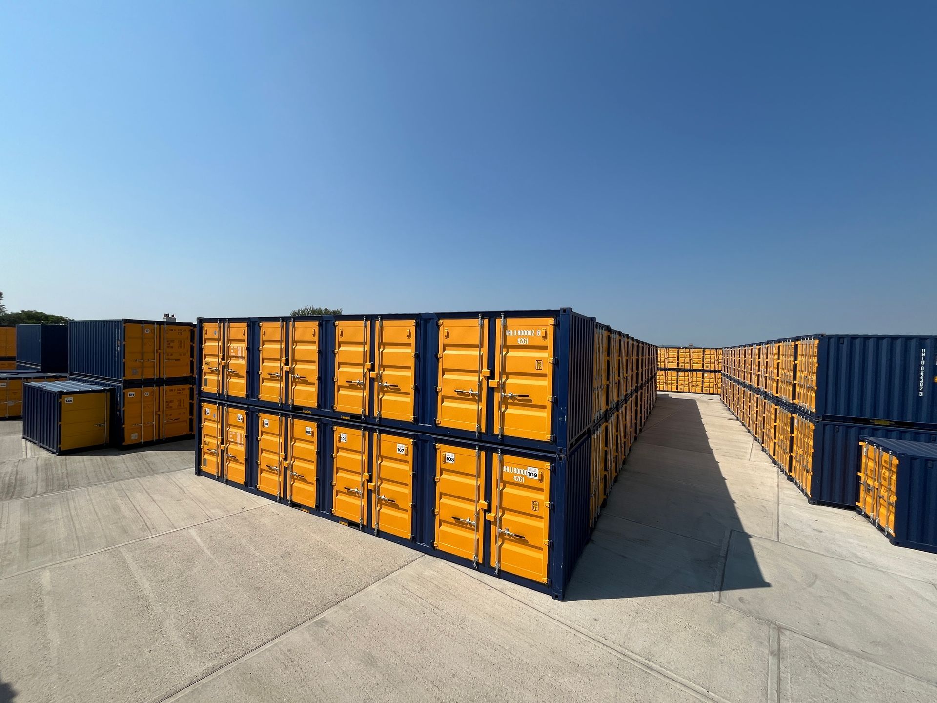 Yellow Self Storage Containers