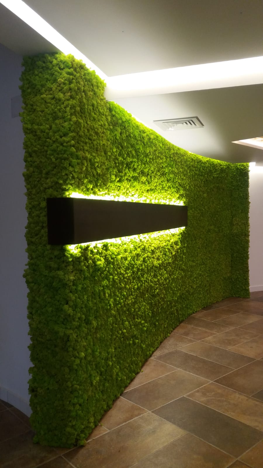 elemento decorativo retro-illuminato in acciaio COR-TEN