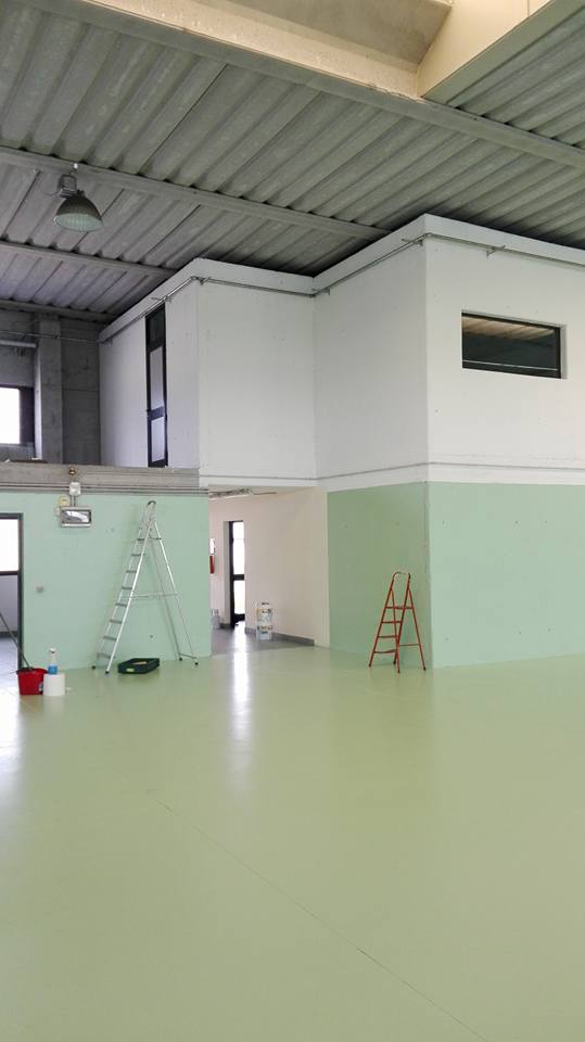 Pavimentazione in resina dopo pulizia