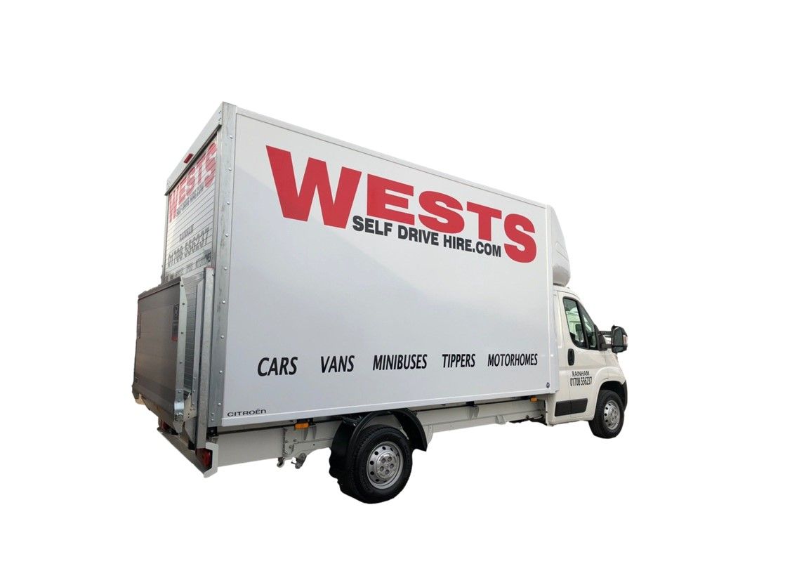 luton tail-lift box van hire removal van rental large box van for moving large items