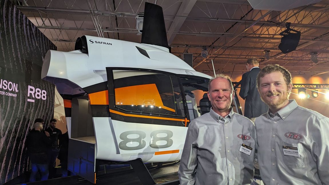 Dave and Mitchell Hynes at Verticon 2025 with the all new R-88