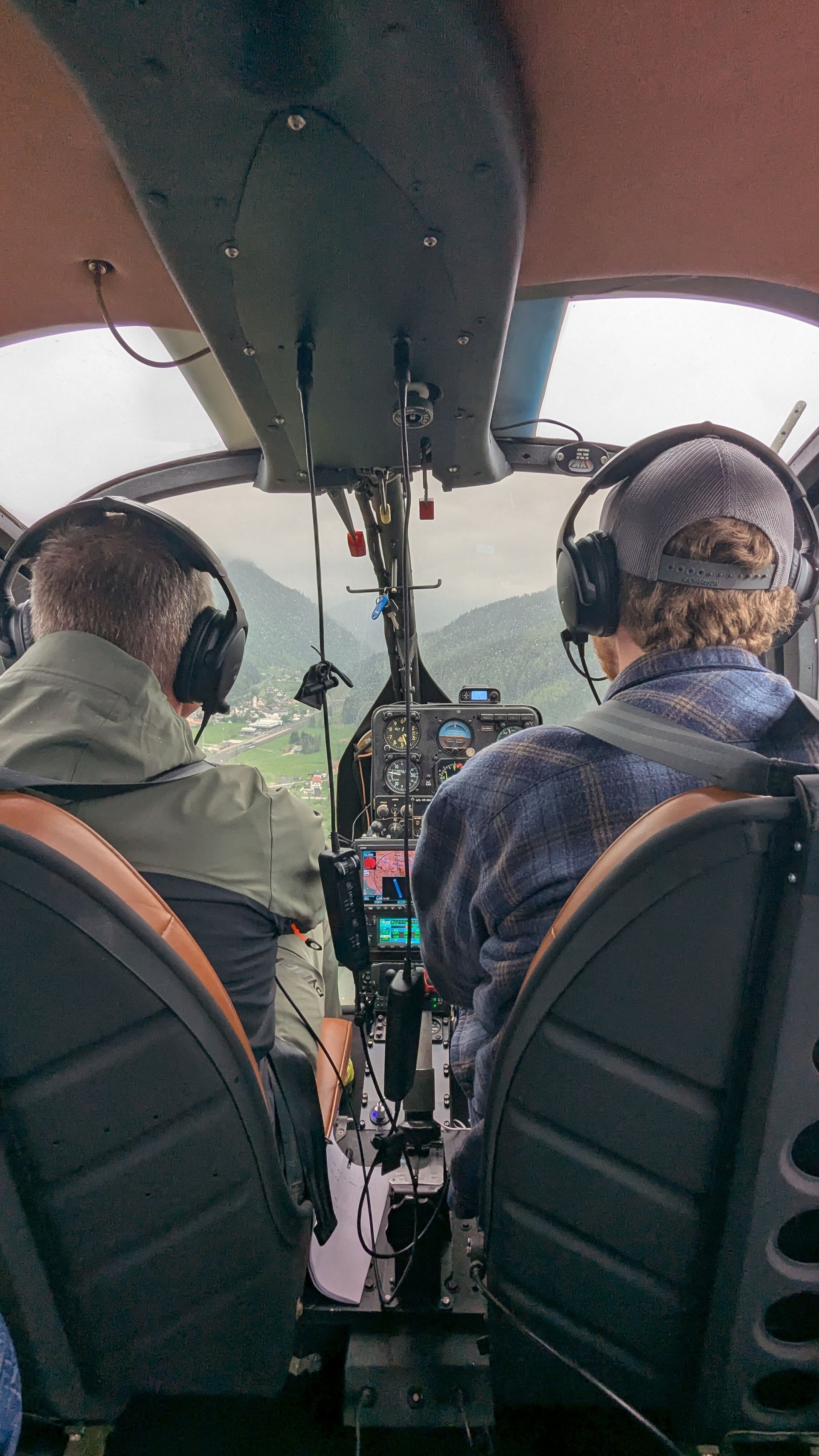 Mitchell flying a Gazelle in Austria
