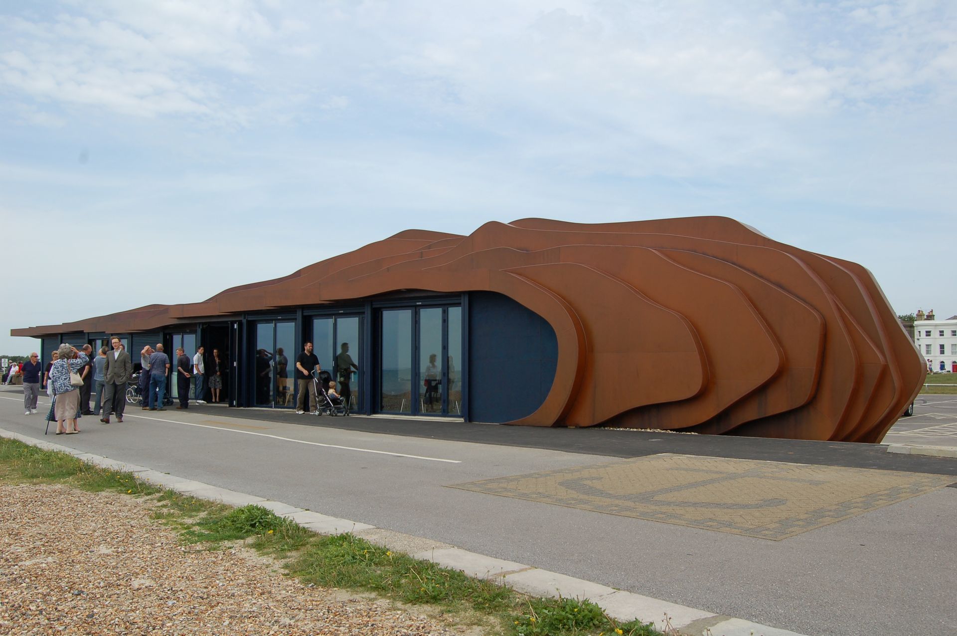 East Beach Cafe, designed by Thomas Heatherwick - its right on the beach with gorgeous sea views and right by the parks