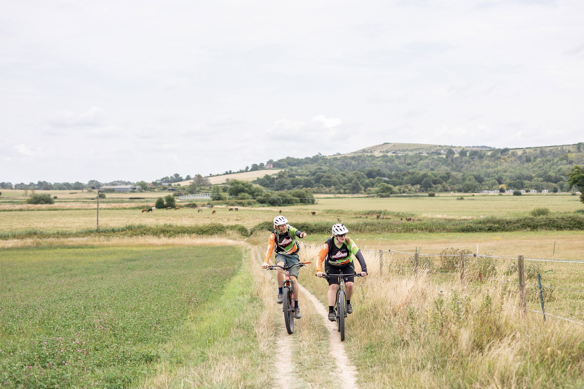 Cyclist on the South Downs