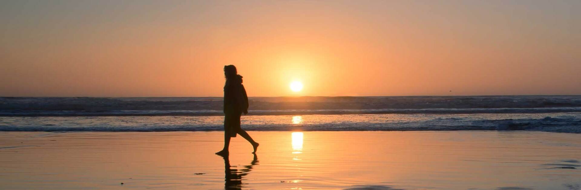 Mid afternoon winter beach walk.