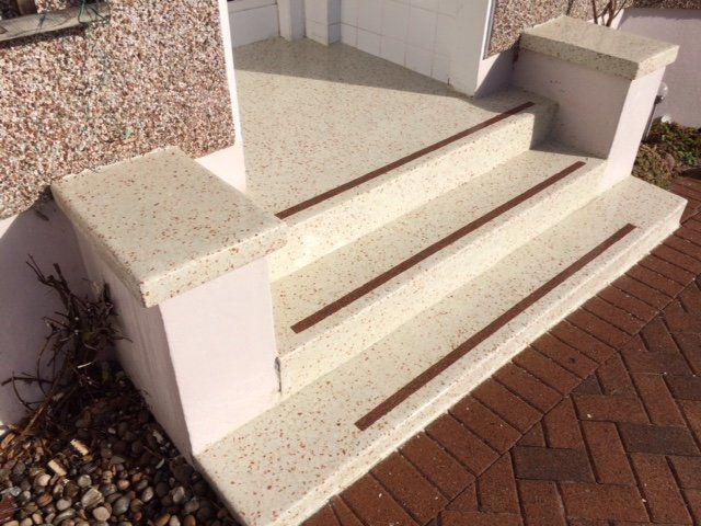 terrazzo cream steps