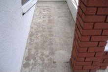 before terrazzo flooring