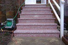 terrazzo steps after being cleaned
