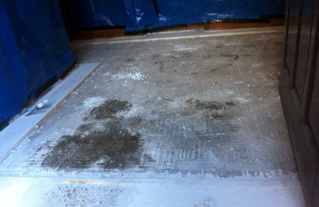 terrazzo flooring before