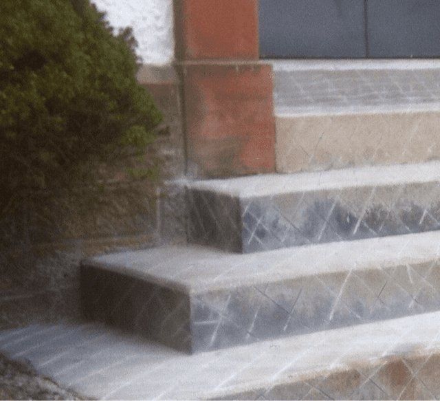 terrazzo steps before