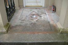 terrazzo flooring before