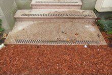 terrazzo steps before