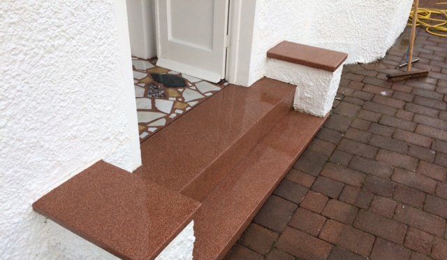 terrazzo steps after