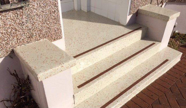 terrazzo steps after
