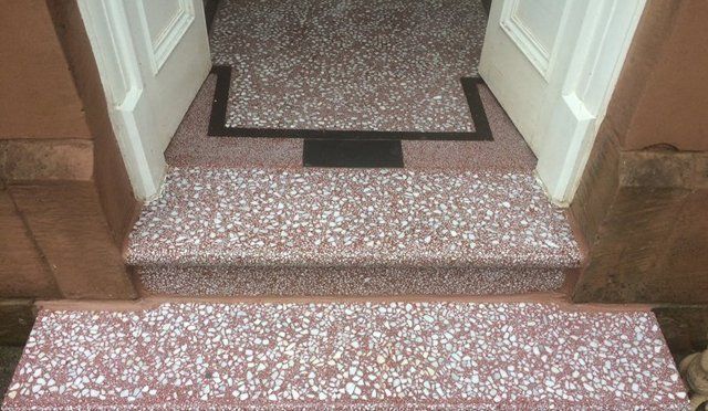 terrazzo entrance after