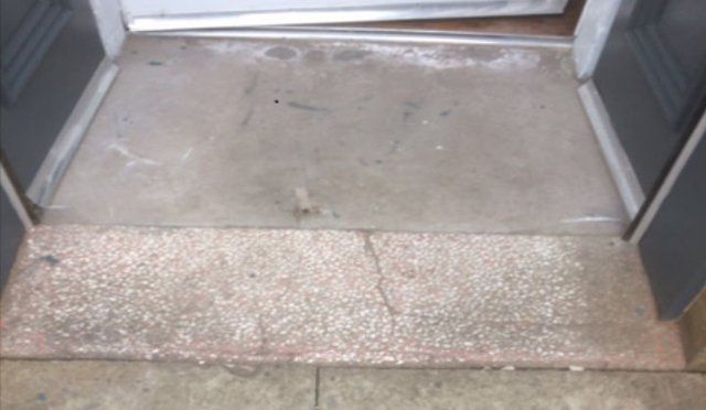terrazzo entrance before