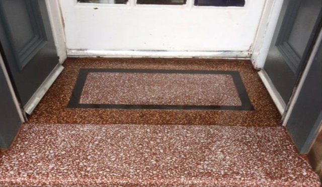 terrazzo entrance after